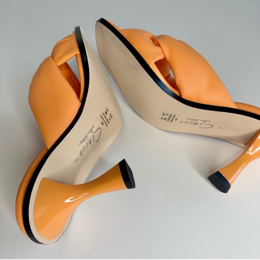 Circus Sam Edelman Sim Orange Square Toe Heel Sandal - Picture 9 of 13